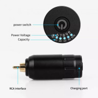 Бездротовий блок живлення Rocket RCA для тату-машинок чорний