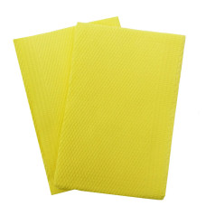 Нагрудники стоматологічні тришарові текстуровані серветки Yellow, 10шт.