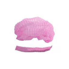 Шапочки одноразові медичні на резинці рожеві, шт.