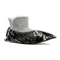 Чорні бахіли одноразові поліетиленові, 3,5 гр/пара (для салонів краси)