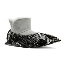 Чорні бахіли одноразові поліетиленові, 3,5 гр/пара (для салонів краси)