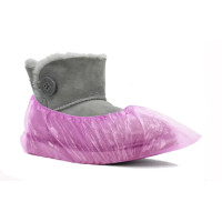 Розовые бахилы одноразовые полиэтиленовые, 3,5 гр/пара (для салонов красоты)