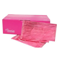 Маски защитные одноразовые розовые, упаковка 50 шт