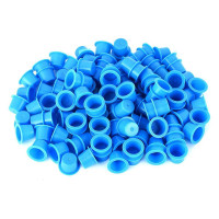 Plastic pigment caps, size S, blue, 100 pcs.
