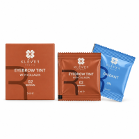 Фарба для брів з колагеном Klever Beauty у саше, 02 Brown (коричневий), 5 мл