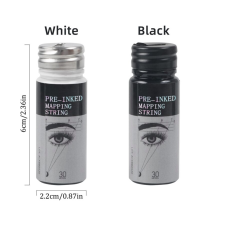 Нитка для промальовування ескізу брів в тубусі, чорна, 30 м