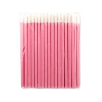 Аппликатор (макрораши) для очистки ресниц, 50 шт. Светло-розовые