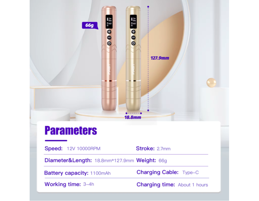 Машинка Mast Nano 2 WQP-218-1, Gold_Pink