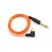 Кліп-корд для тату машинки кутовий, помаранчевий