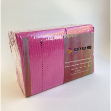 Нагрудники стоматологічні, тришарові, серветки BLACKSEAMED™, малинові, 10 шт