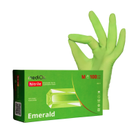 Рукавички нетрилові MediOk by AMPri EMERALD зелені, розмір S