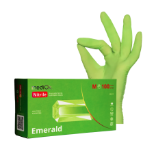 Рукавички нетрилові MediOk by AMPri EMERALD зелені, розмір S