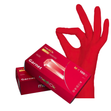 Рукавички нітрилові AMPRI Nitrile Style,100 шт., GARNET. Розмір S