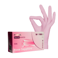 AMPRI Nitrile Style,100 pcs, ROSE SAPPHIRE. Size M