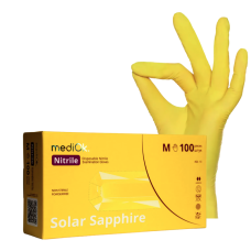 Рукавички нетрилові MediOk by AMPri SOLAR SAPPHIRE жовті, розмір M