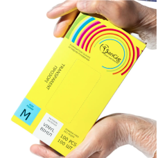 Вінілові рукавички SanGig, щільність 4.4 г. - 100 шт, M