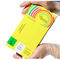 Виниловые перчатки SanGig, плотность 4.4 г — 100 шт, S