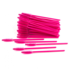 Щіточки для брів і вій, 50 шт рожеві