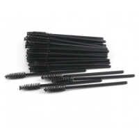 Szczoteczki do brwi i rzęs, 50 szt., czarne