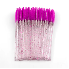 Щіточки для брів і вій з блистками, 50 шт фіолтетові