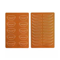 Штучна шкіра для перманентного макіяжу з малюнком брів та губ двостороння