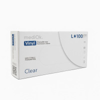 Vinyl gloves Clear (colorless), L, 100 pcs