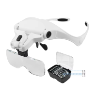 Збільшувальні окуляри з LED підсвічуванням, білі