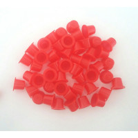 Plastikowe kubeczki na pigmenty, rozmiar S, czerwone, 100 szt