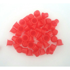 Капси для пігментів пластикові, розмір S, червоні, 100 шт.