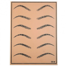 Artificial skin for permanent makeup with eyebrow pattern (Beige)