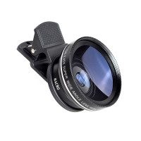 Лінза для телефону універсальна 2 в 1: об'єктив 0.45× ширококутний з 12.5× макрооб'єктивом на кліпсі Phone Lens