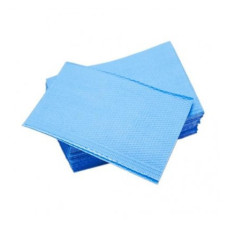 Нагрудники стоматологічні тришарові текстуровані серветки Blue, 10шт.