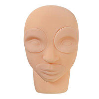 Training mannequin for permanent makeup with removable parts