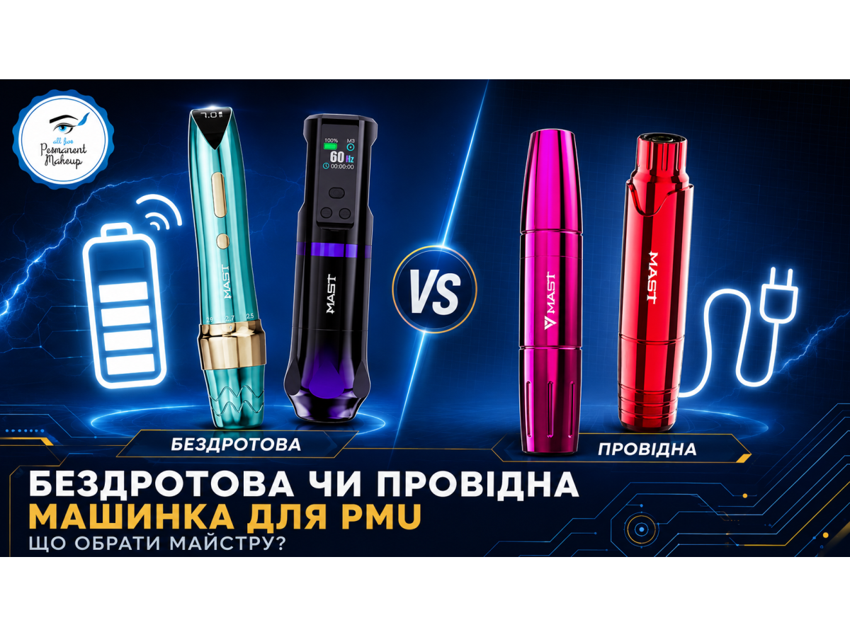 Бездротова чи провідна машинка для PMU: що обрати майстру