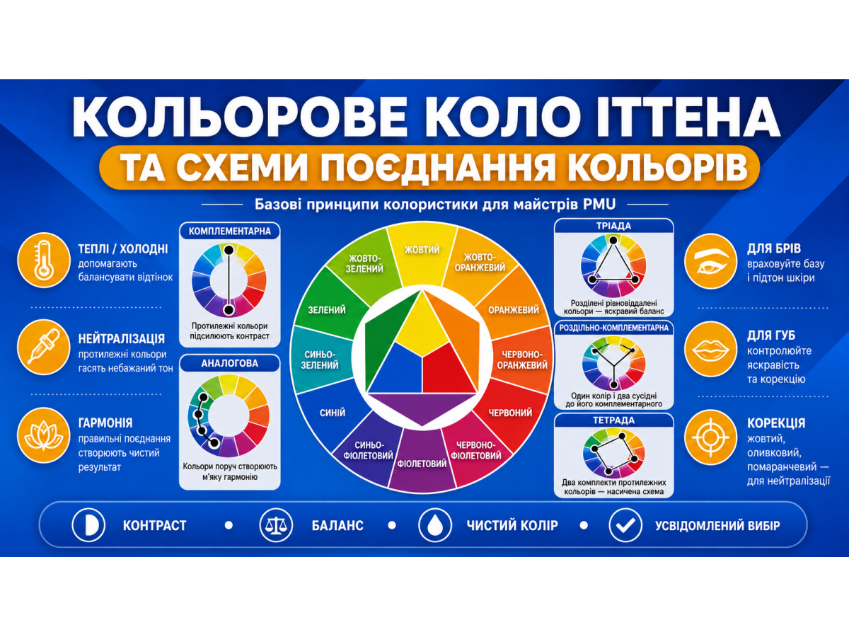 Кольорове коло Іттена та схеми поєднання кольорів