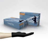 MediOk BLACK powder-free nitrile gloves, size L, 100 pcs.